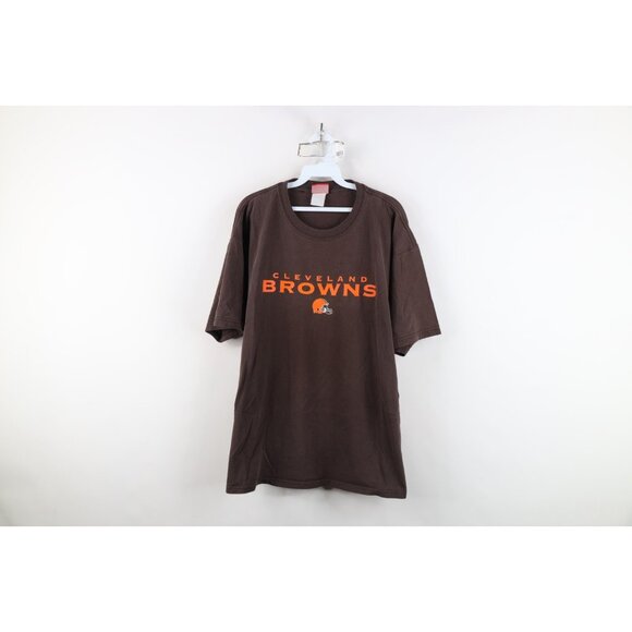 Vintage NFL Mens 2XL Distressed Spell Out Cleveland Browns Football T-Shirt - Picture 1 of 15